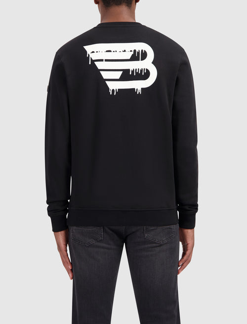 Dripping Logo Sweater | Black