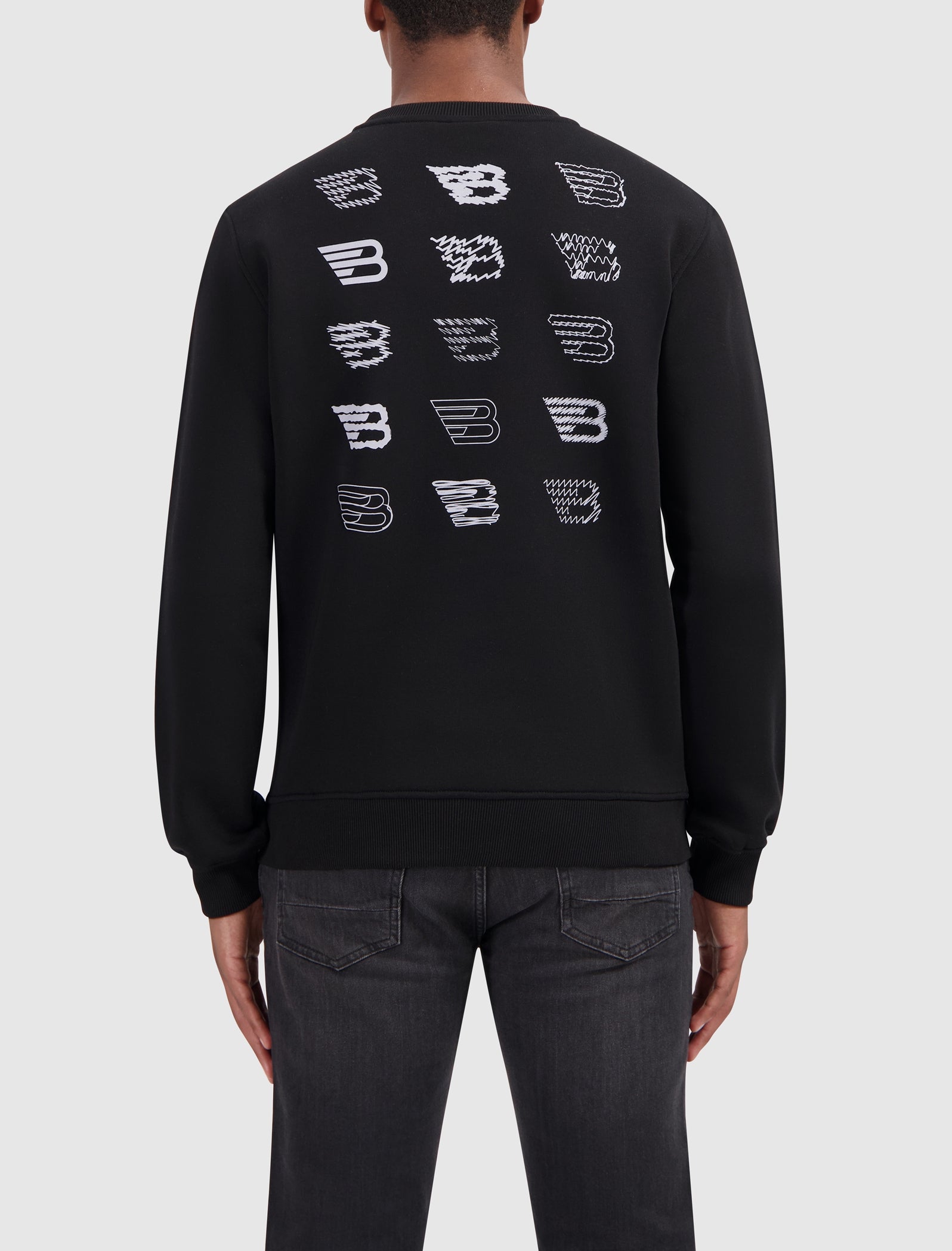 Scribble Icon Logo Sweater | Black