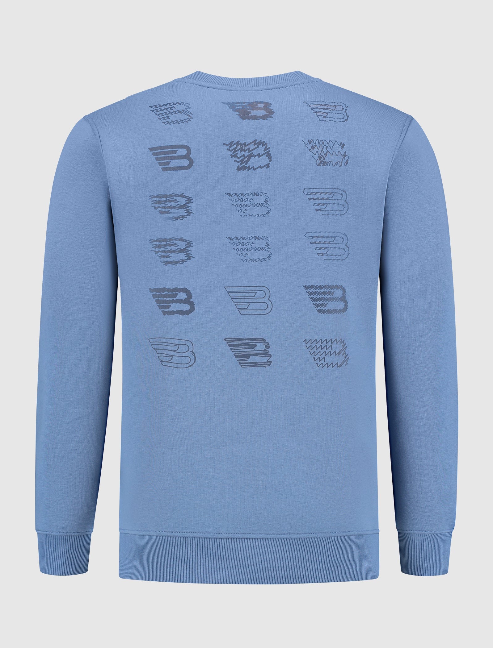 Scribble Icon Logo Sweater | Blue Grey