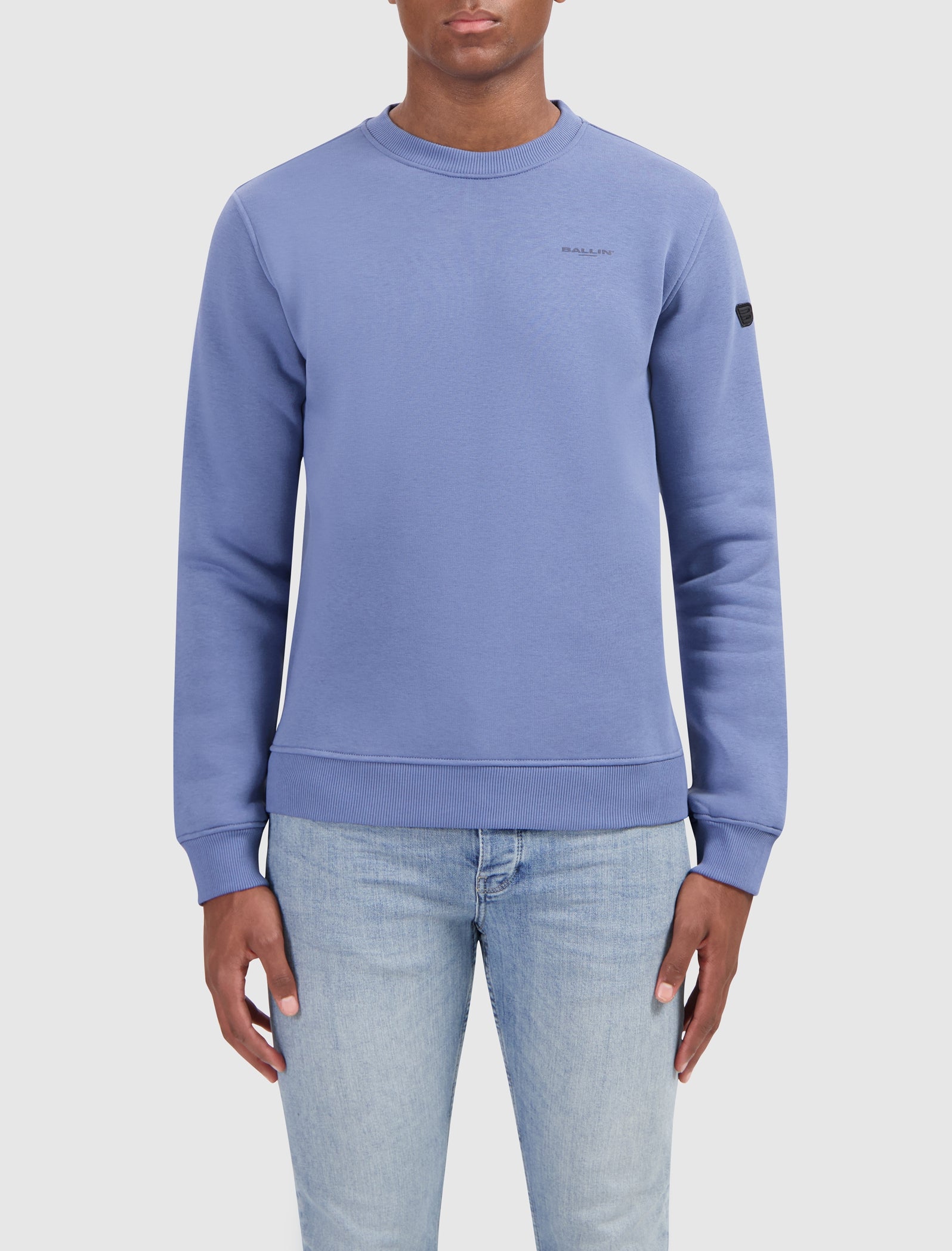 Scribble Icon Logo Sweater | Blue Grey