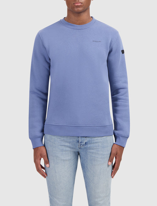 Scribble Icon Logo Sweater | Blue Grey
