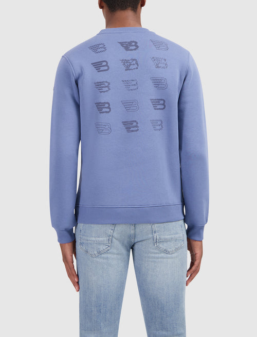 Scribble Icon Logo Sweater | Blue Grey