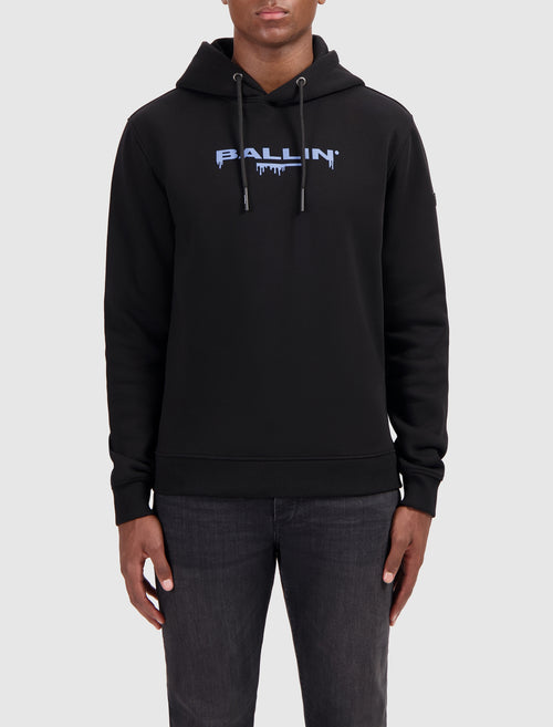 Dripping Logo Hoodie | Black