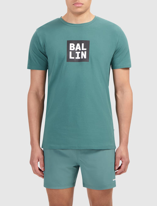 Stacked Logo T-shirt | Faded Green