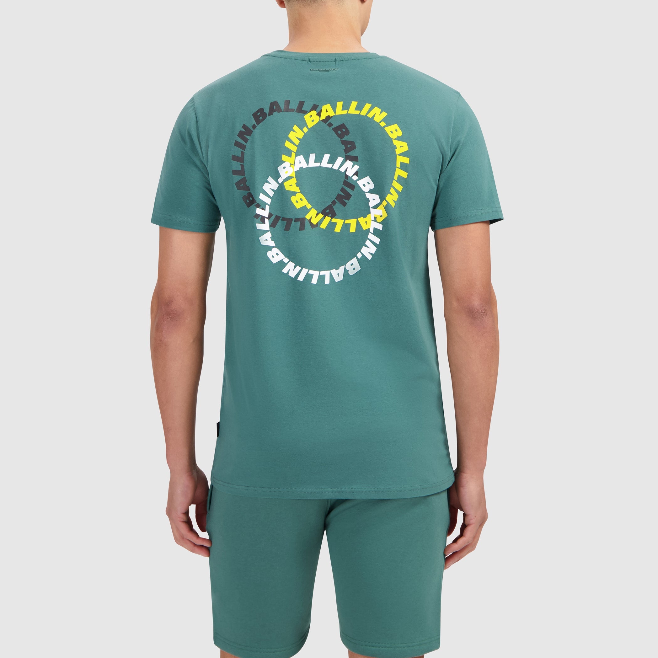 Triangular Circles Logo T-shirt | Faded Green