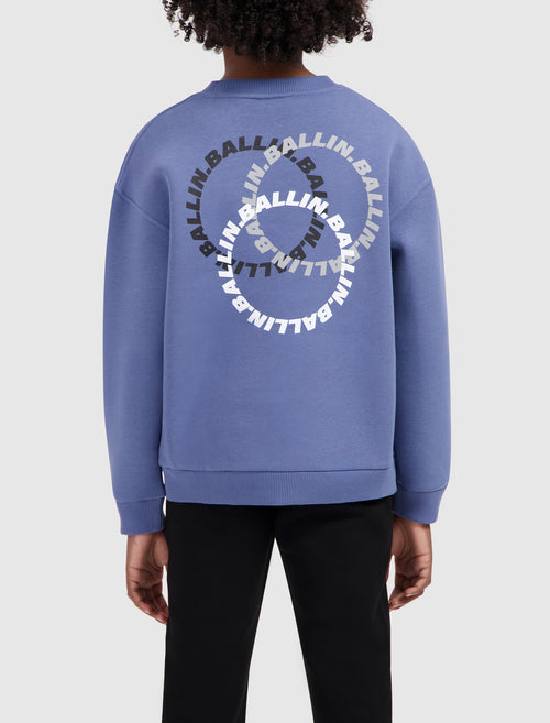 Junior Triangular Circles Logo Sweater | Blue Grey