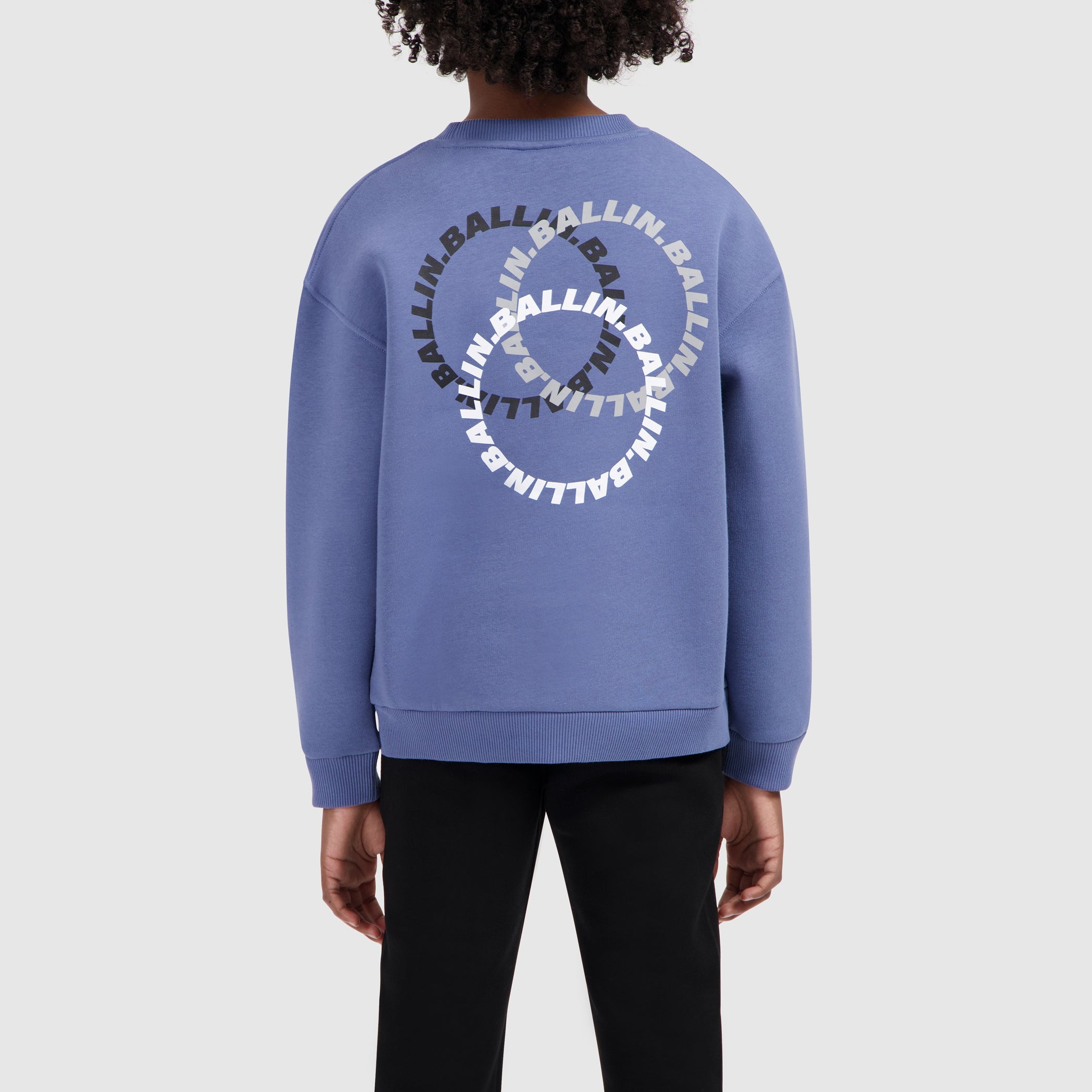 Junior Triangular Circles Logo Sweater | Blue Grey