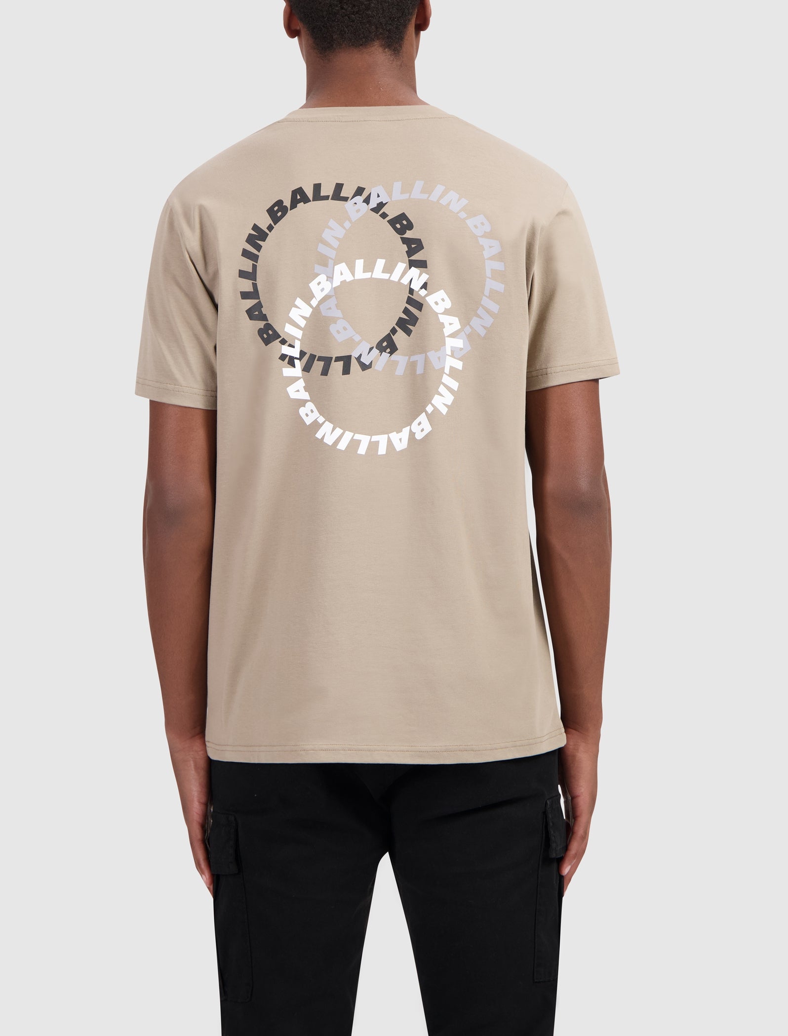 Triangular Circles Logo T-shirt | Taupe