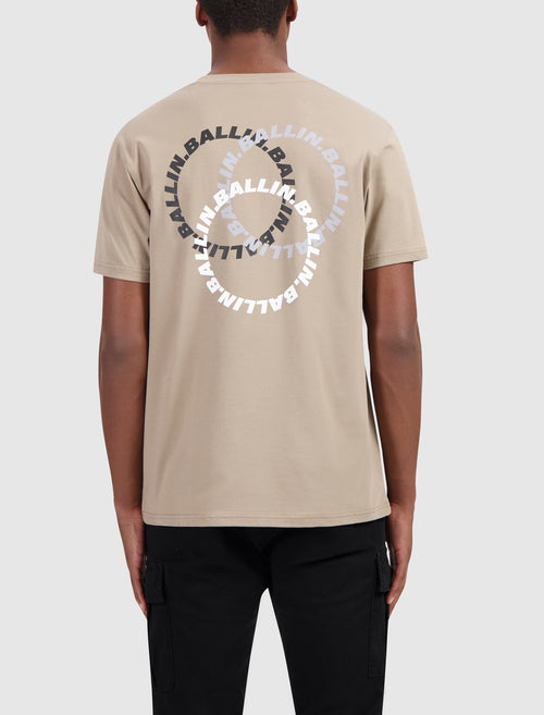 Triangular Circles Logo T-shirt | Taupe