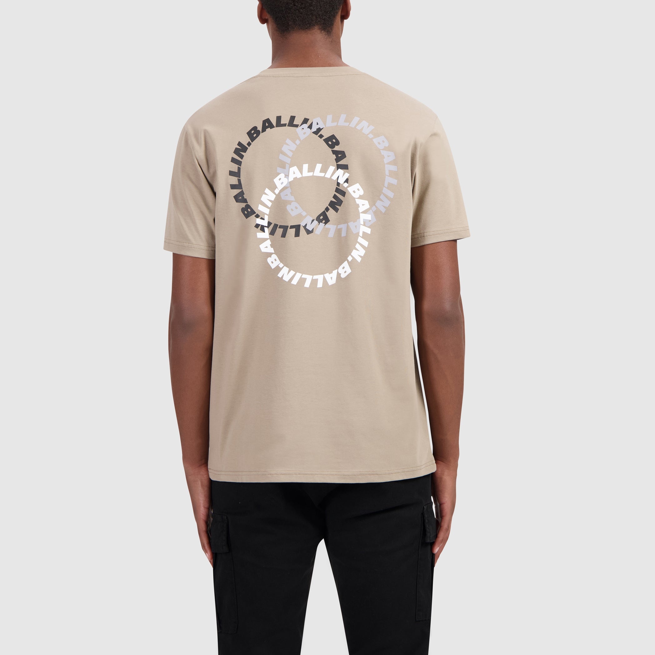 Triangular Circles Logo T-shirt | Taupe