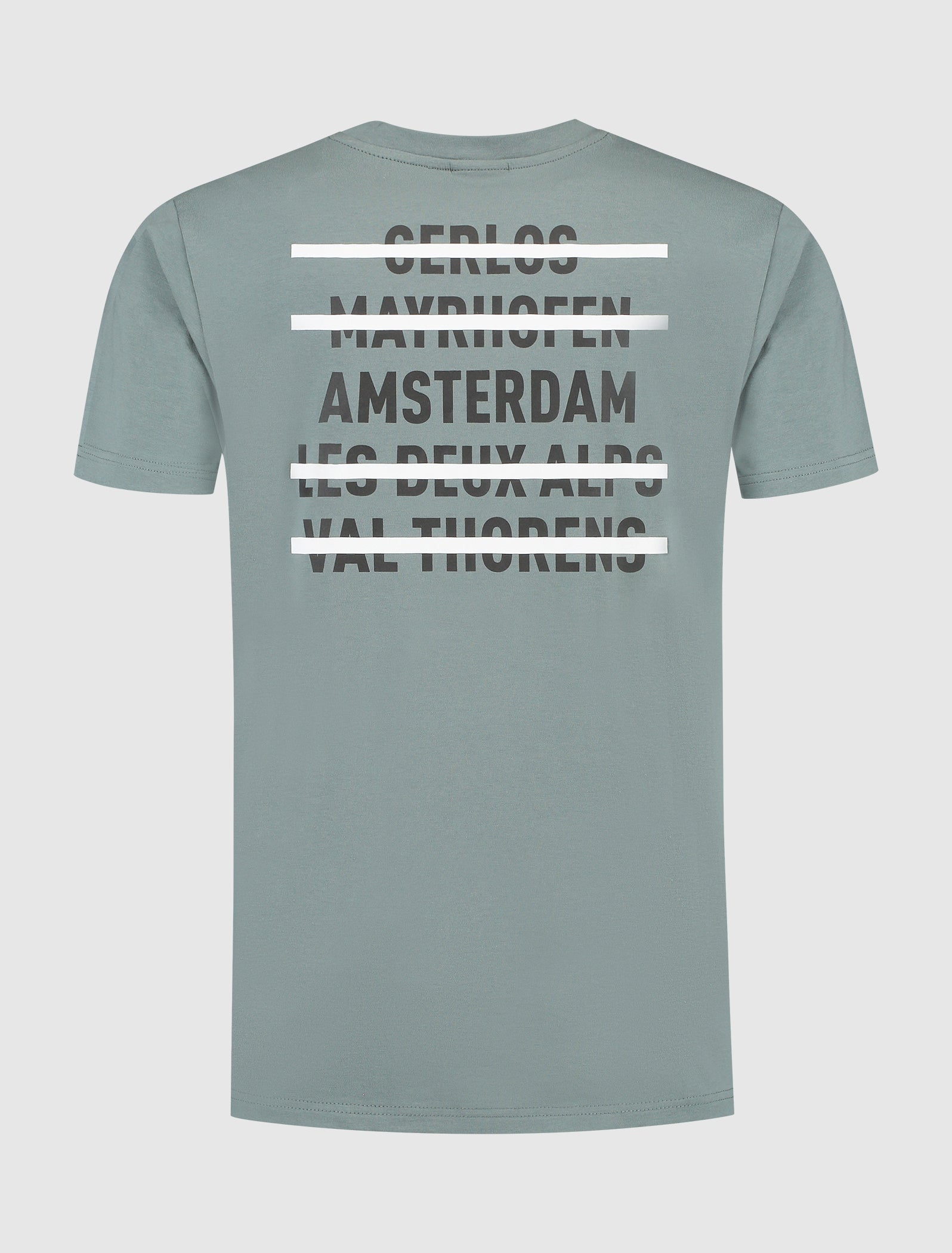 Ski Slope Cities T-shirt | Army Green