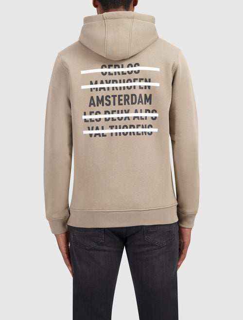 Ski Slope Cities Hoodie | Taupe