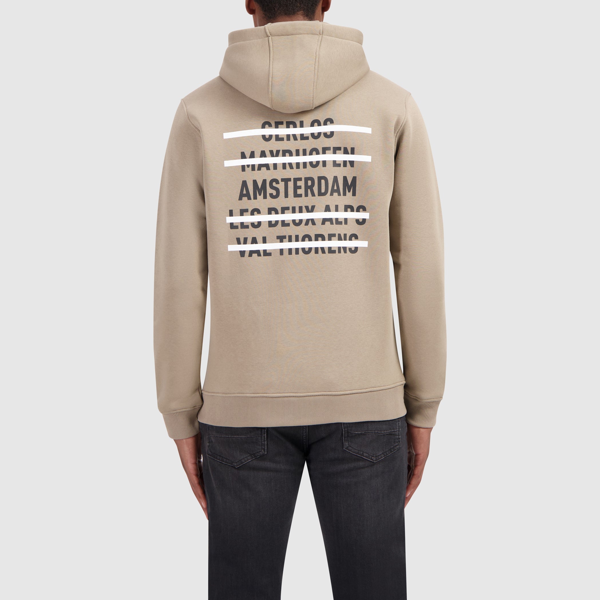 Ski Slope Cities Hoodie | Taupe