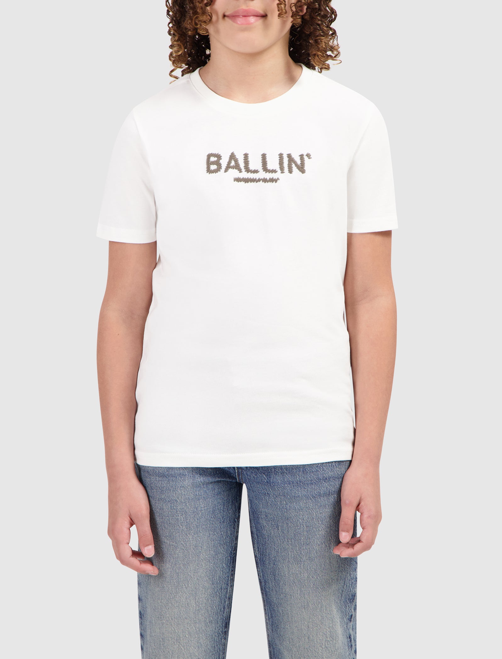 Junior Chunky Stitch Logo T-shirt | Off White
