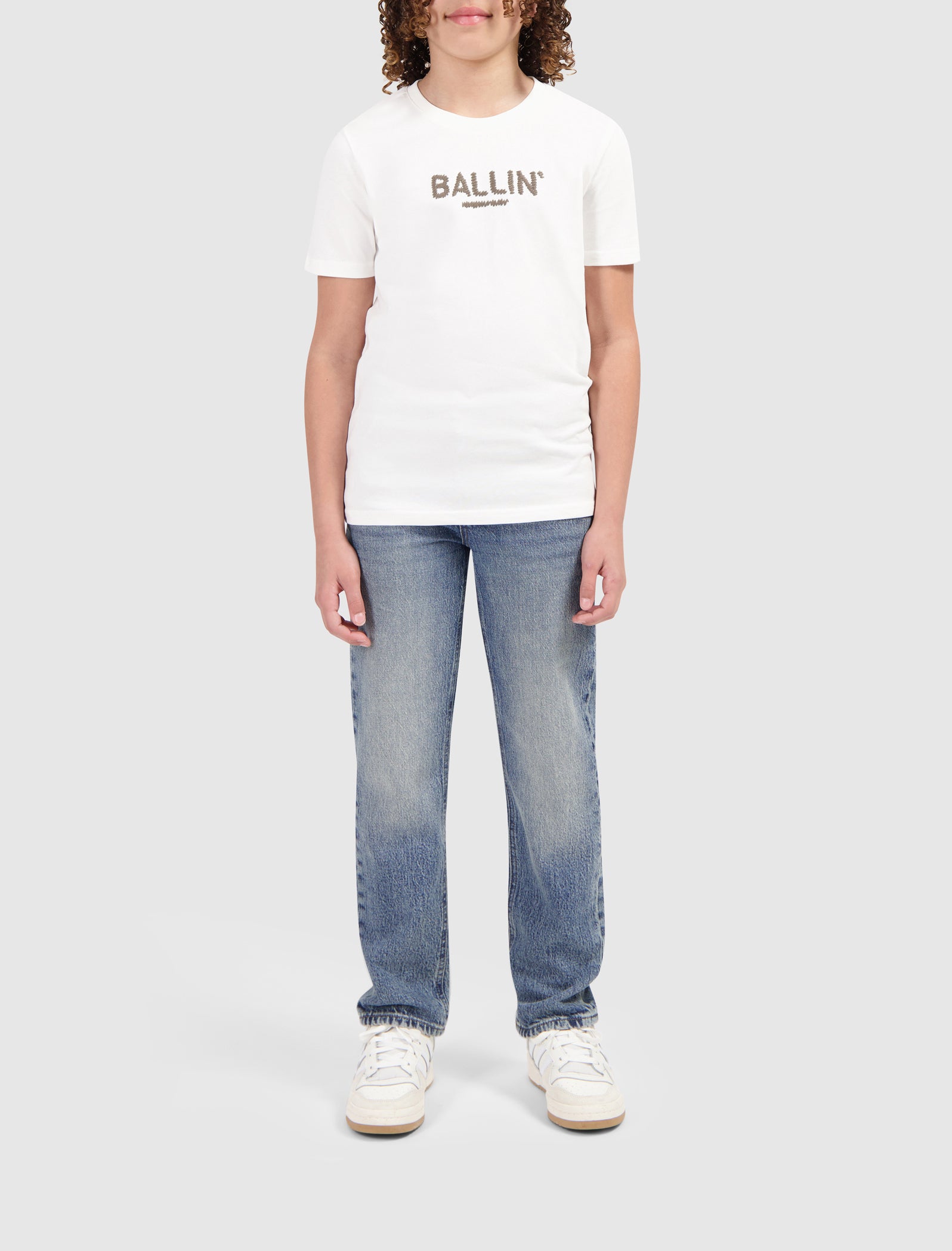 Junior Chunky Stitch Logo T-shirt | Off White