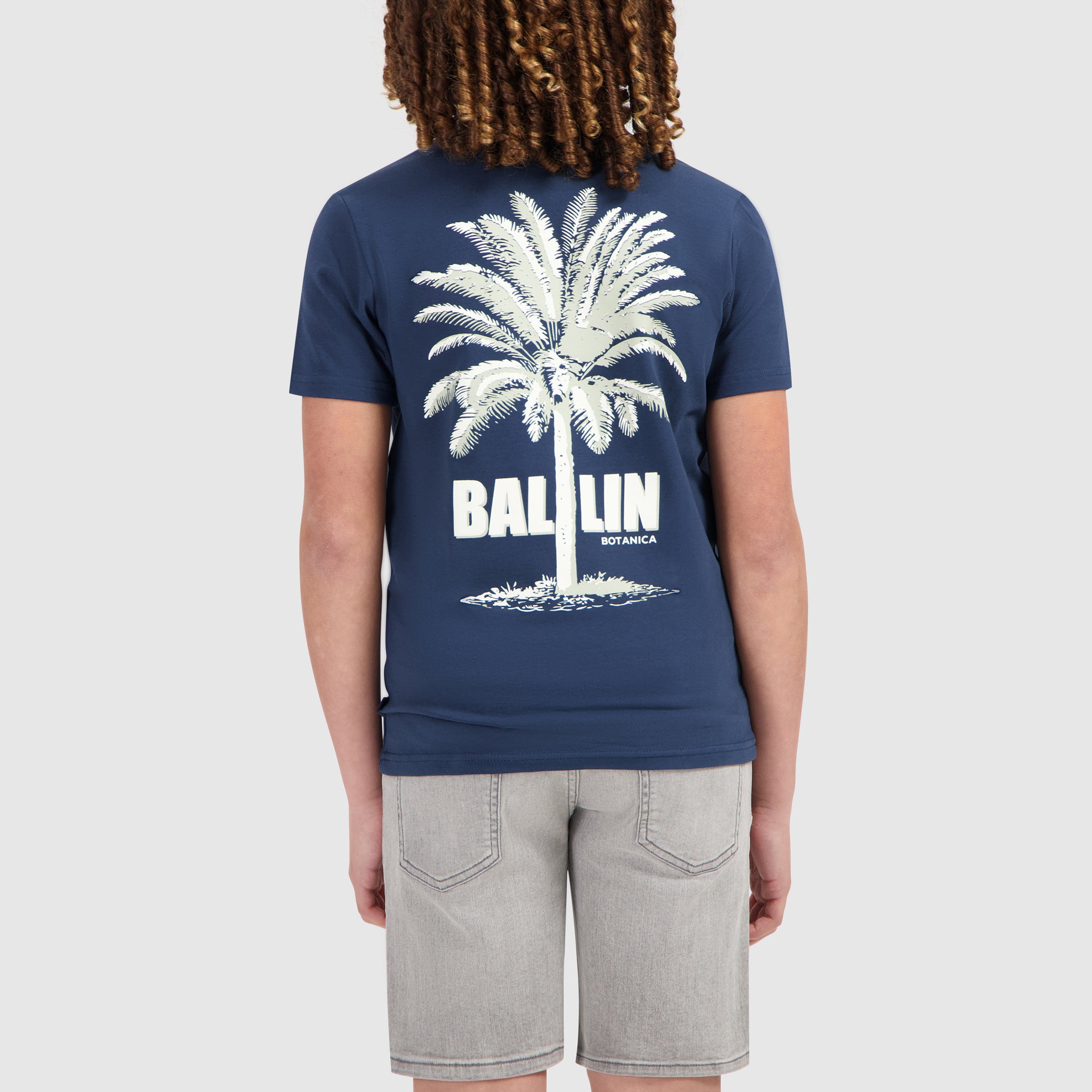 Junior Dual-tone Palm T-shirt | Navy