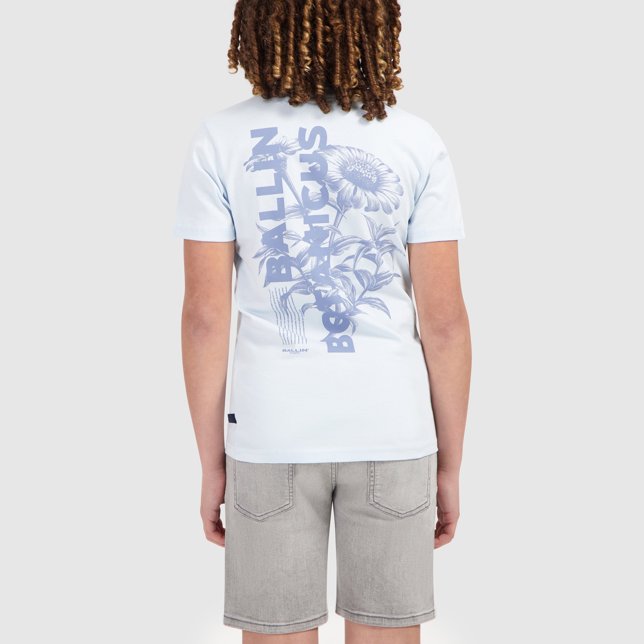 Junior Botanic Bloom T-shirt | Light Blue