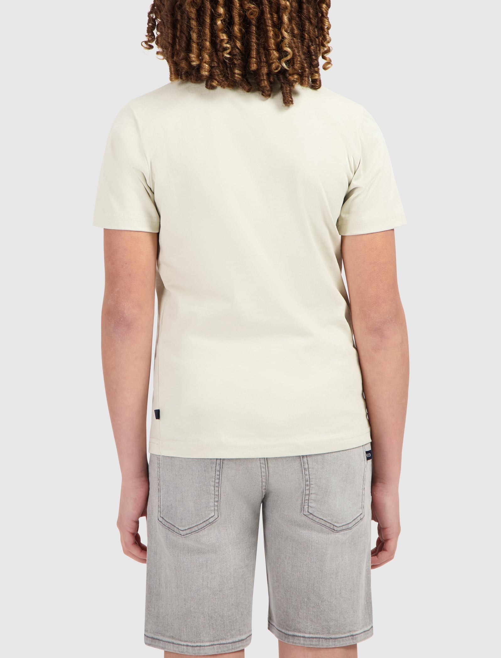 Junior Flocked Logo Frame T-shirt | Sand