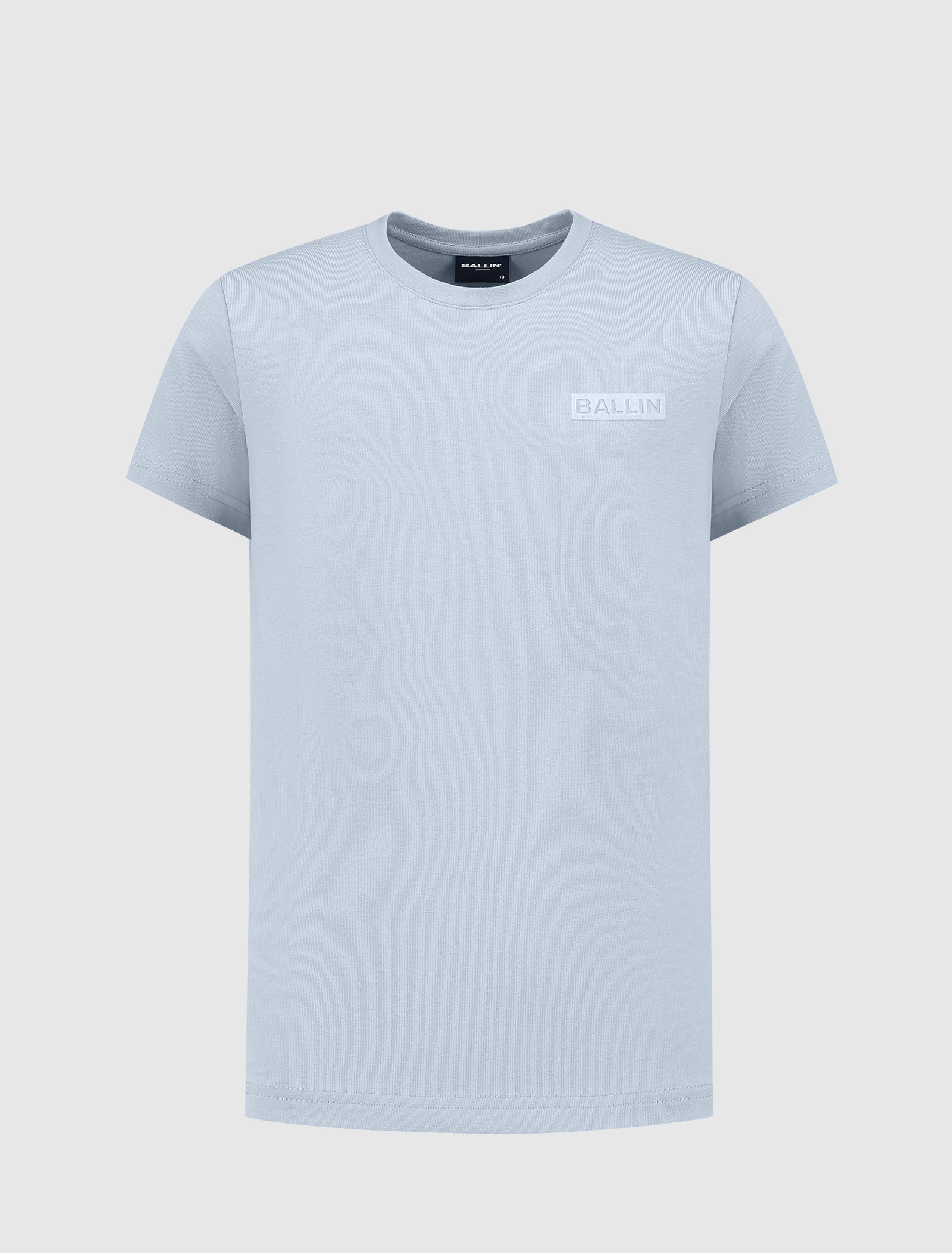 Junior Flocked Logo Frame T-shirt | Blue Grey