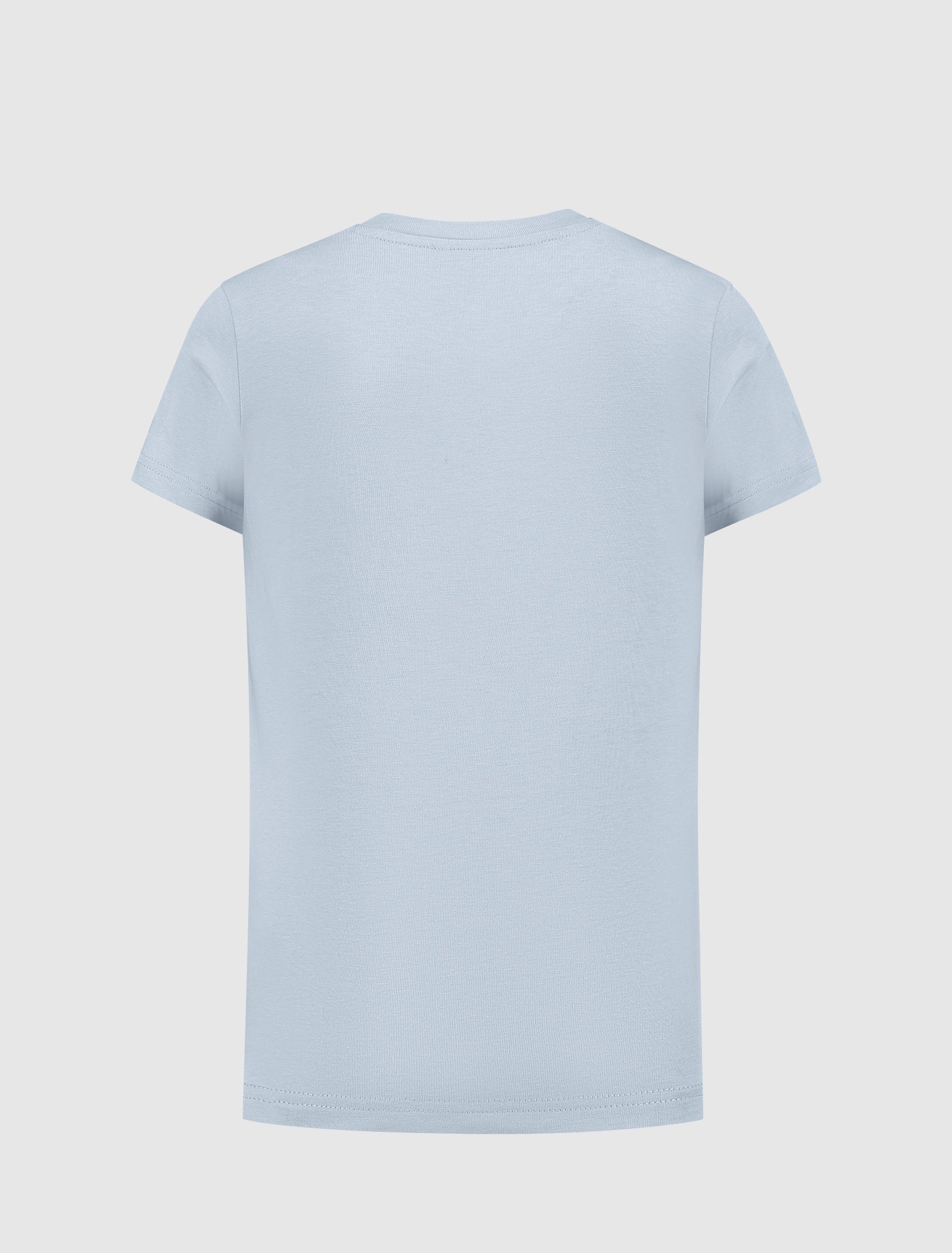 Junior Flocked Logo Frame T-shirt | Blue Grey