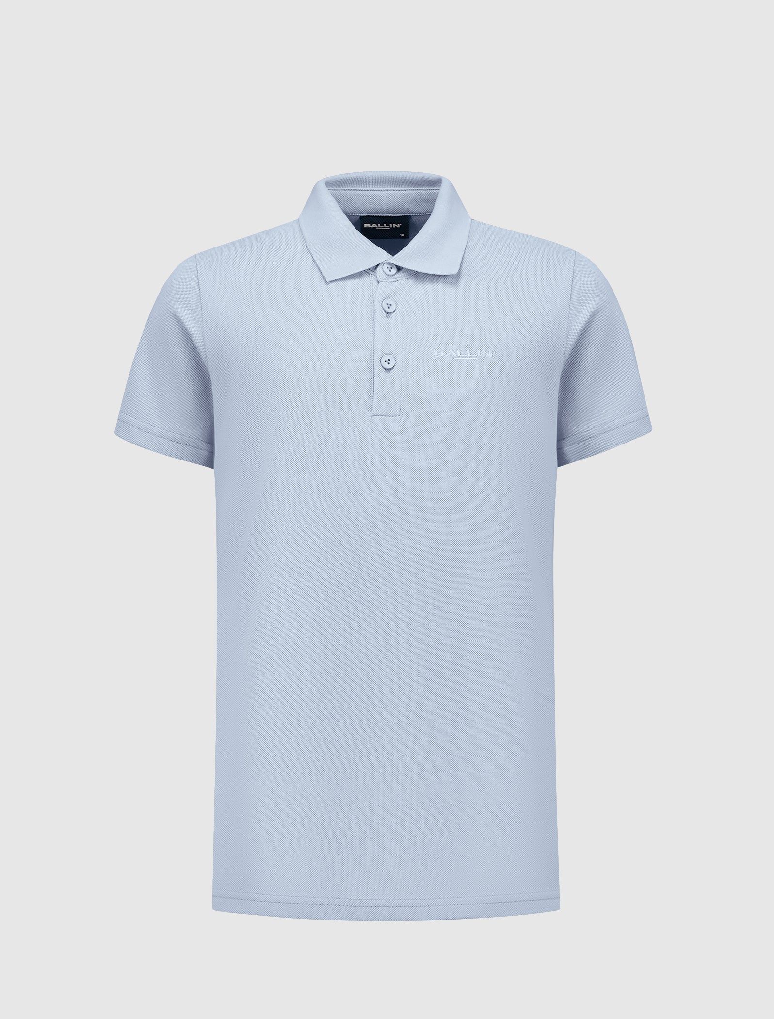 Junior Piqué Logo Polo | Blue Grey