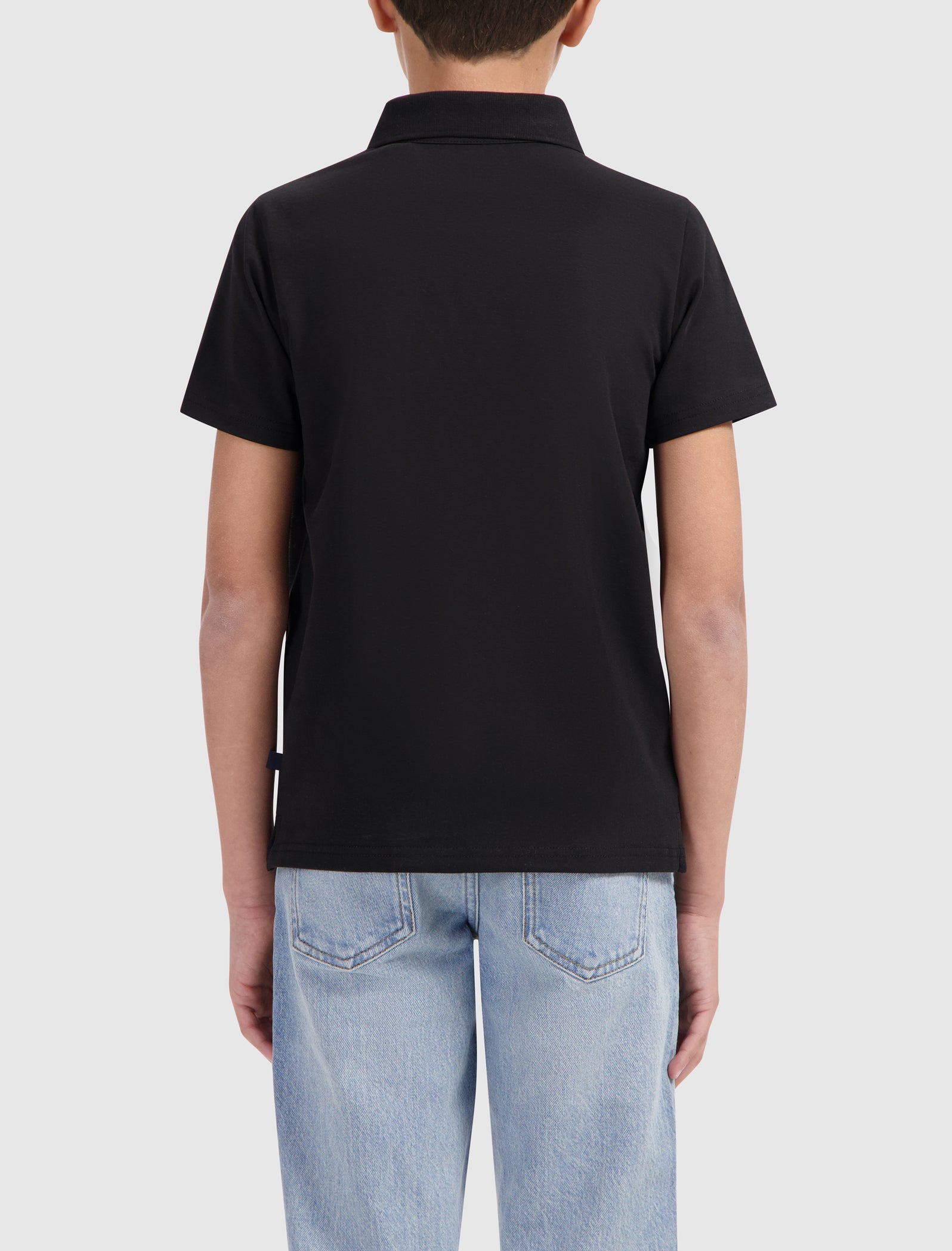 Junior Jersey Logo Polo | Black