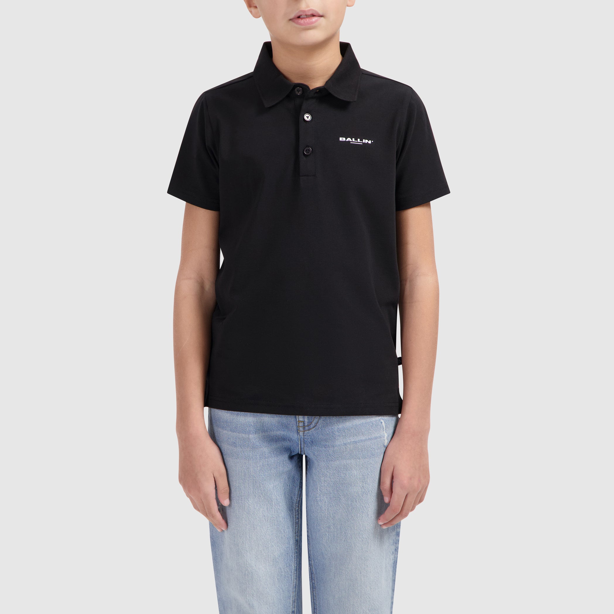 Junior Jersey Logo Polo | Black