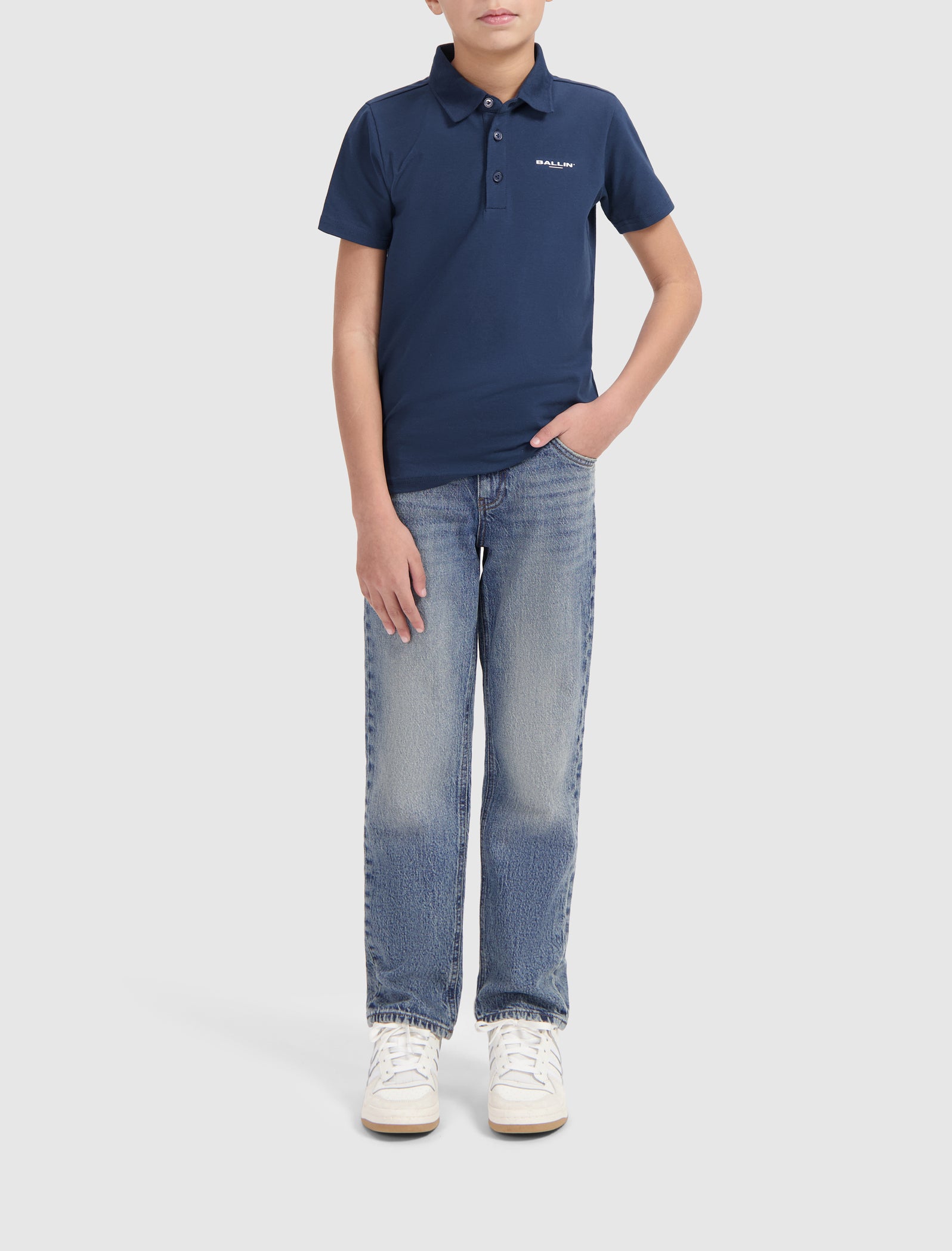 Junior Jersey Logo Polo | Navy