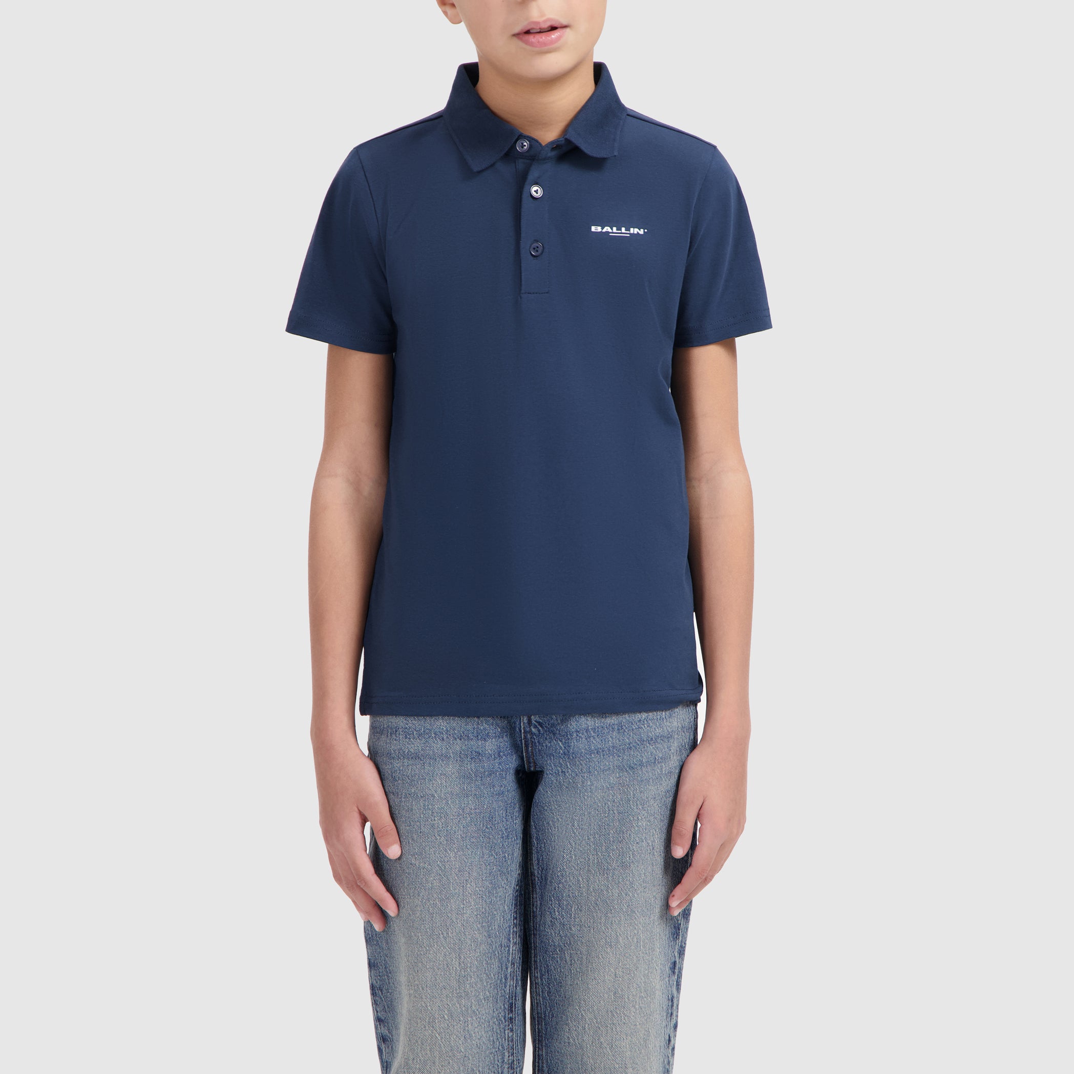 Junior Jersey Logo Polo | Navy