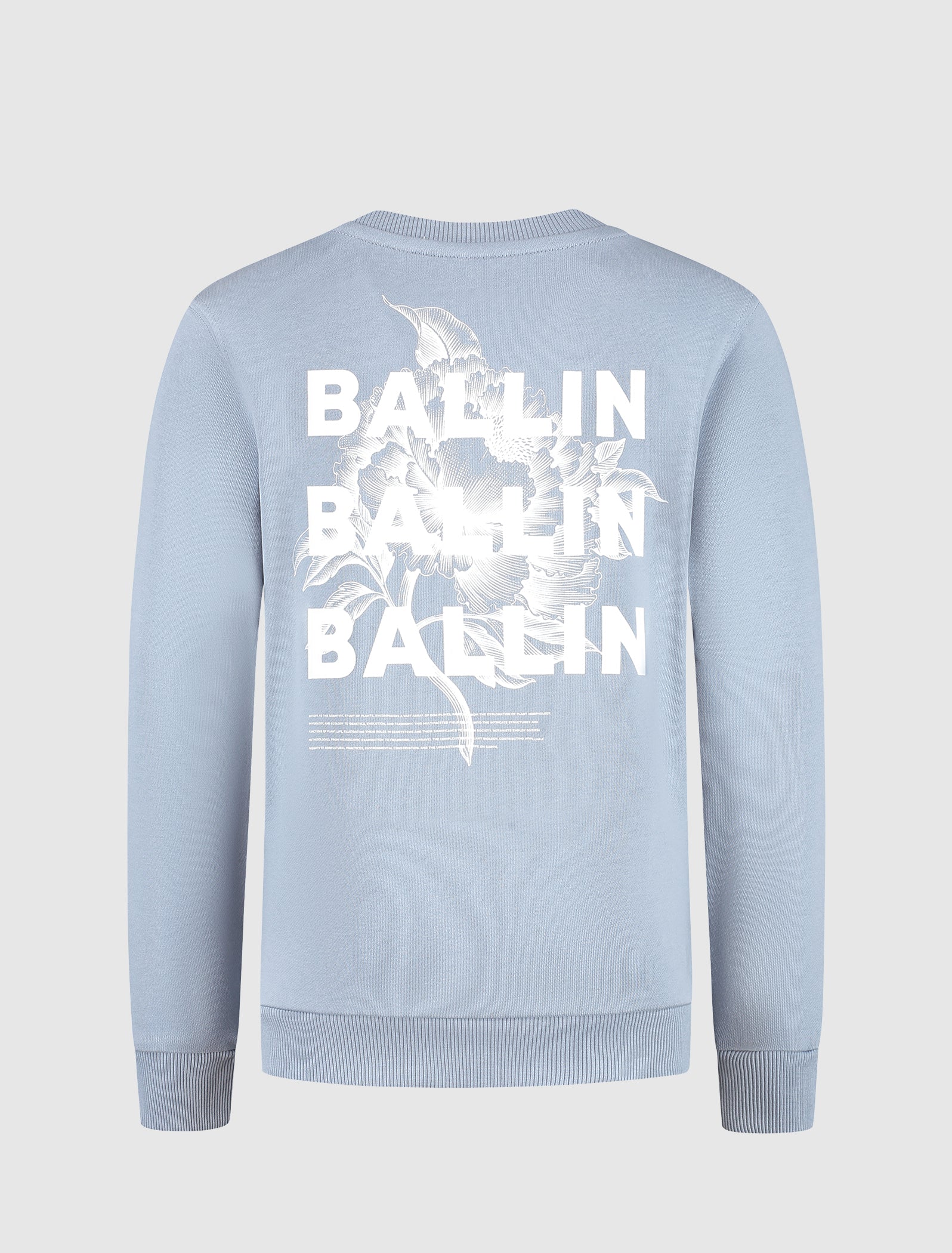 Junior Botanic Identity Sweater | Blue Grey
