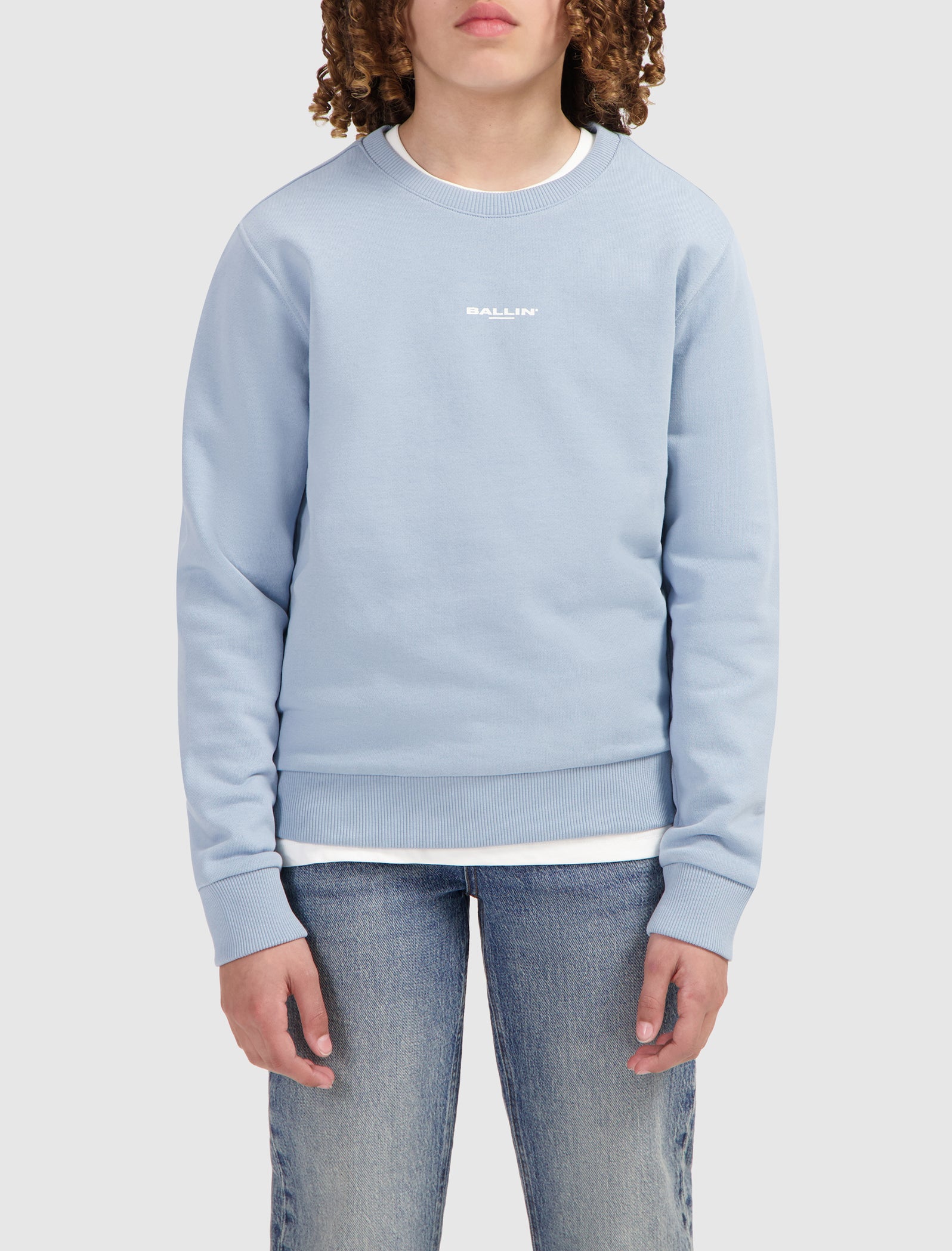 Junior Botanic Identity Sweater | Blue Grey