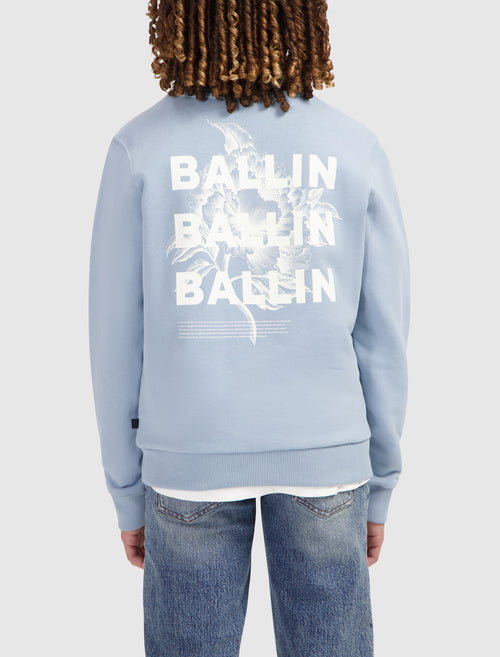 Junior Botanic Identity Sweater | Blue Grey