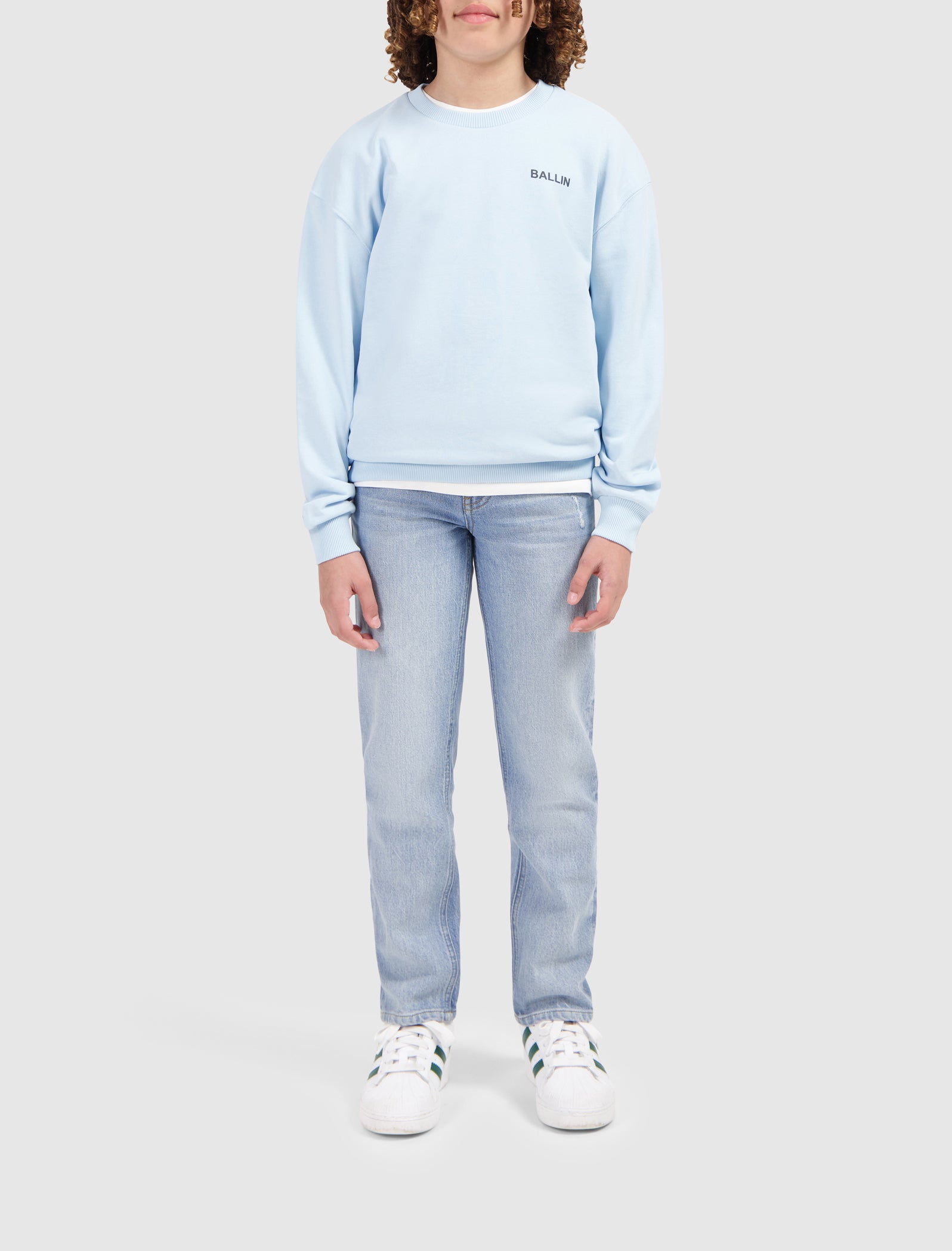 Junior Logo Flag Sweater | Light Blue