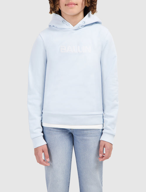 Junior Dual Line Logo Hoodie | Light Blue