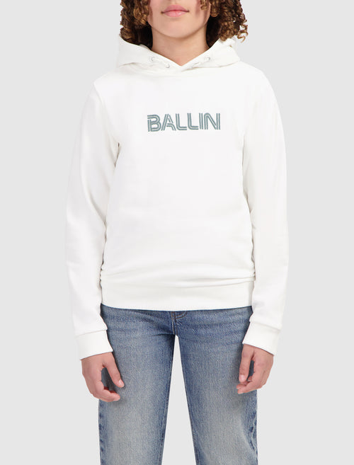 Junior Dual Line Logo Hoodie | Off White