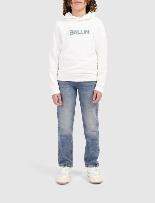 Junior Dual Line Logo Hoodie | Off White