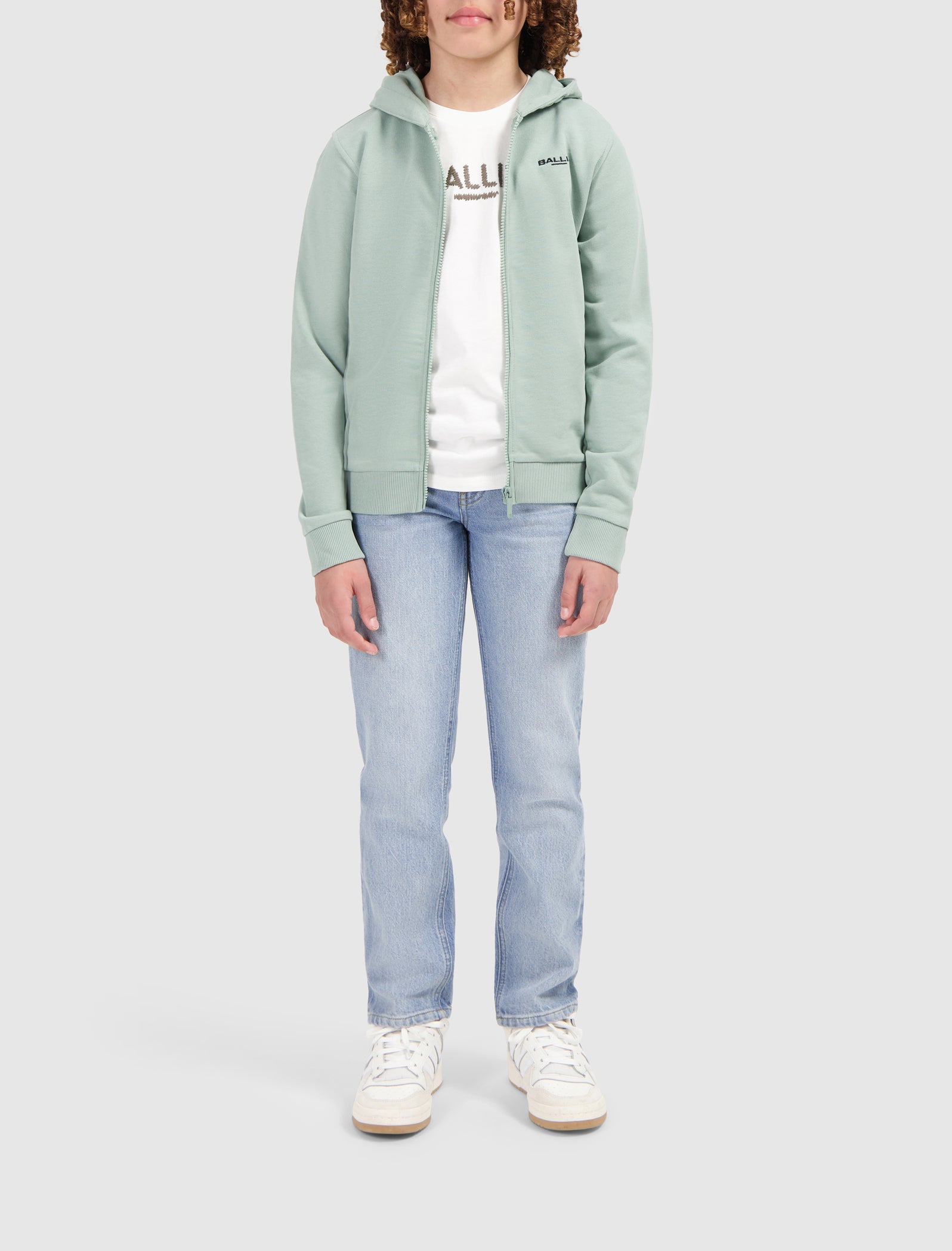 Junior Full-zip Logo Hoodie | Green