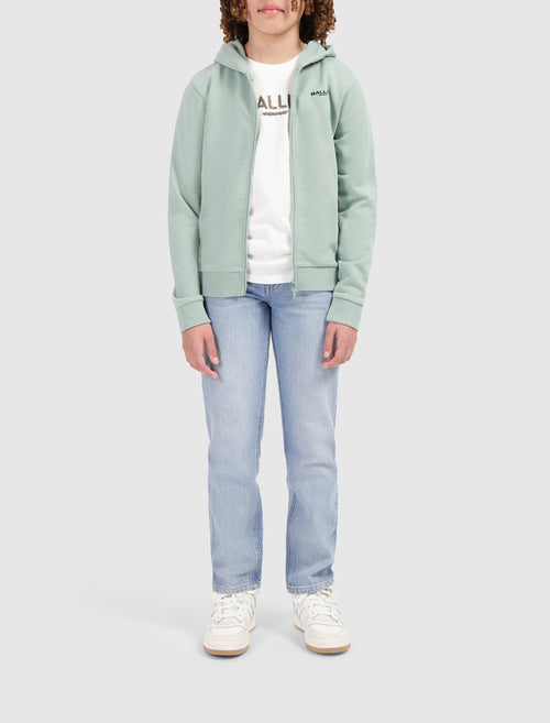 Junior Full-zip Logo Hoodie | Green