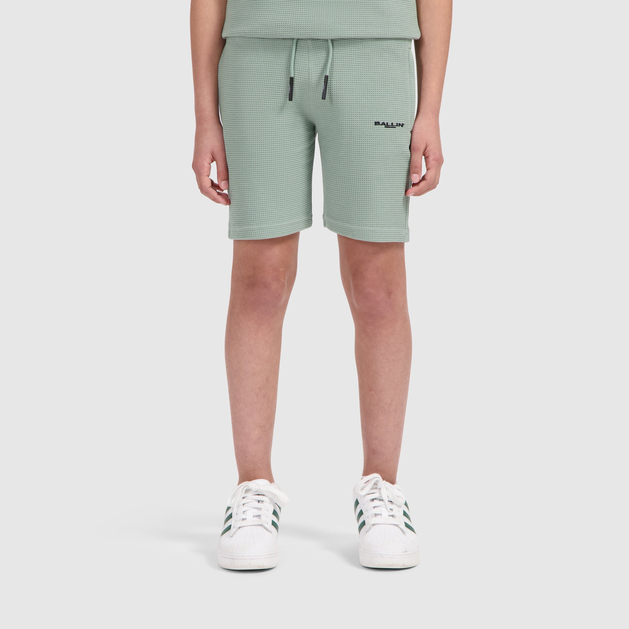 Junior Waffle Logo Sweatshorts | Green