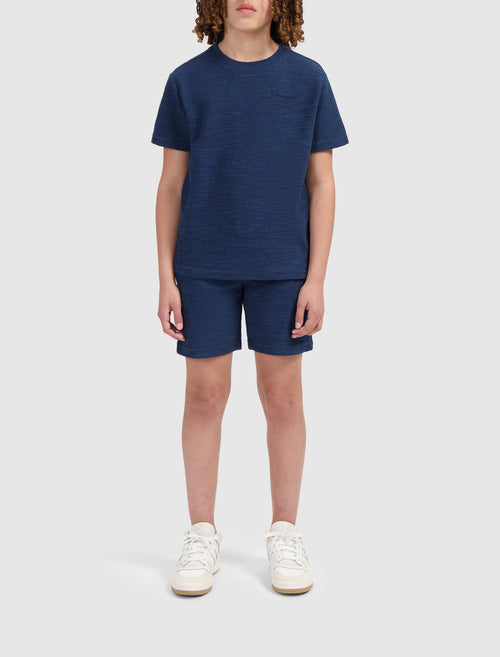 Junior Icon Bouclé Shorts | Navy