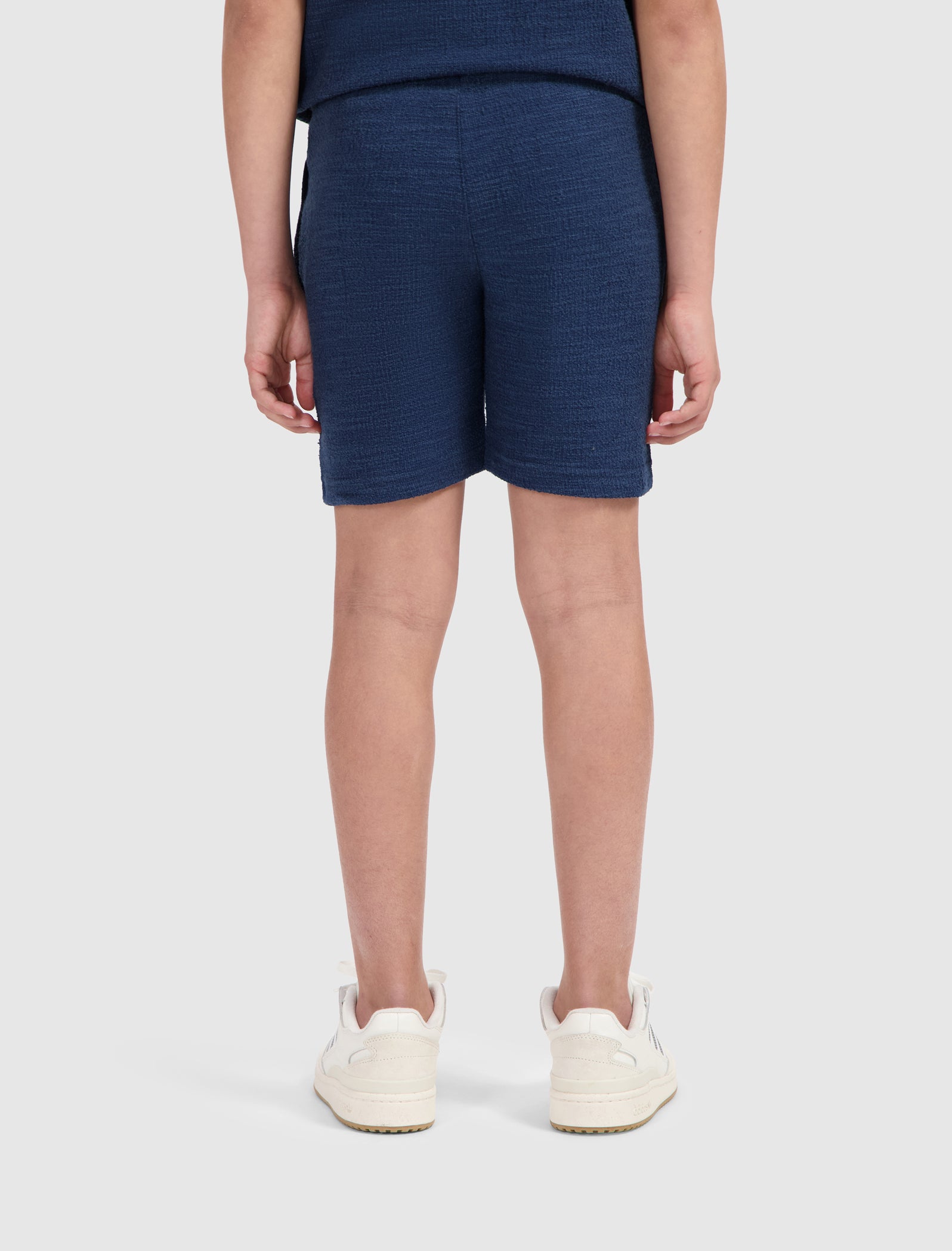 Junior Icon Bouclé Shorts | Navy