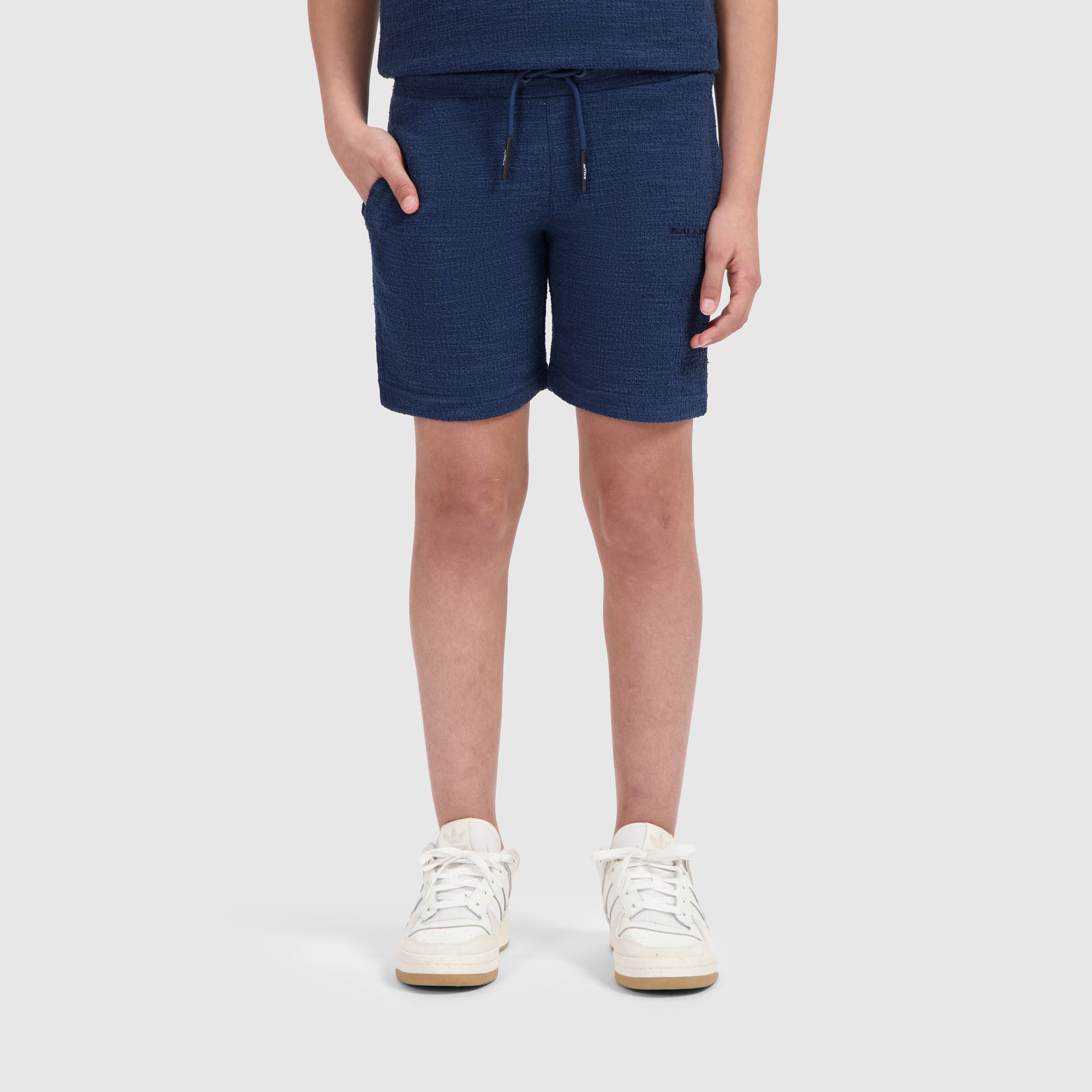 Junior Icon Bouclé Shorts | Navy