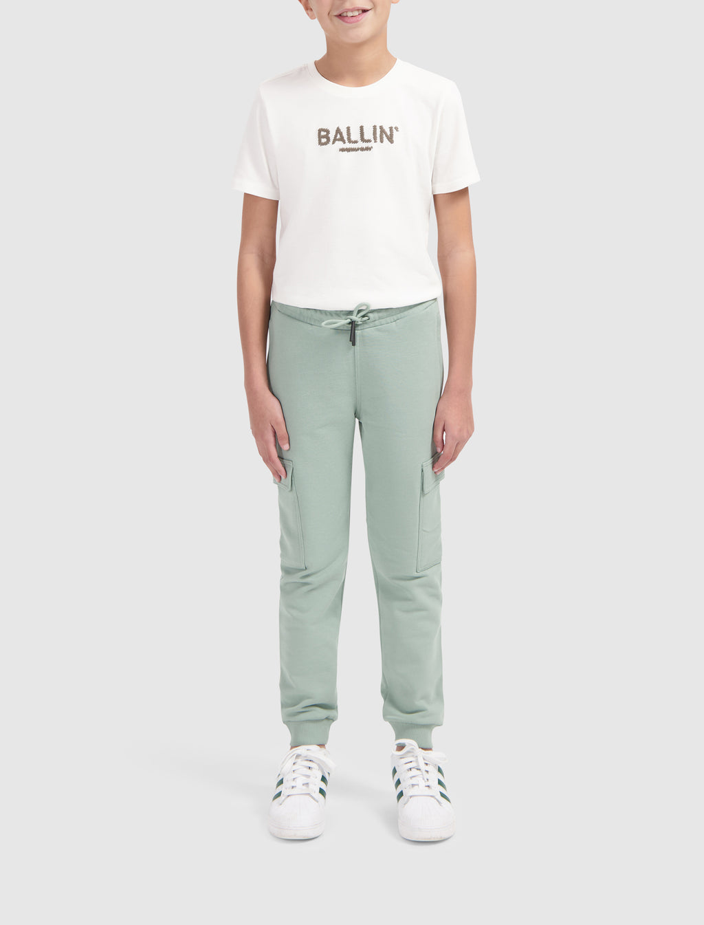 Junior Cargo Logo Sweatpants | Green