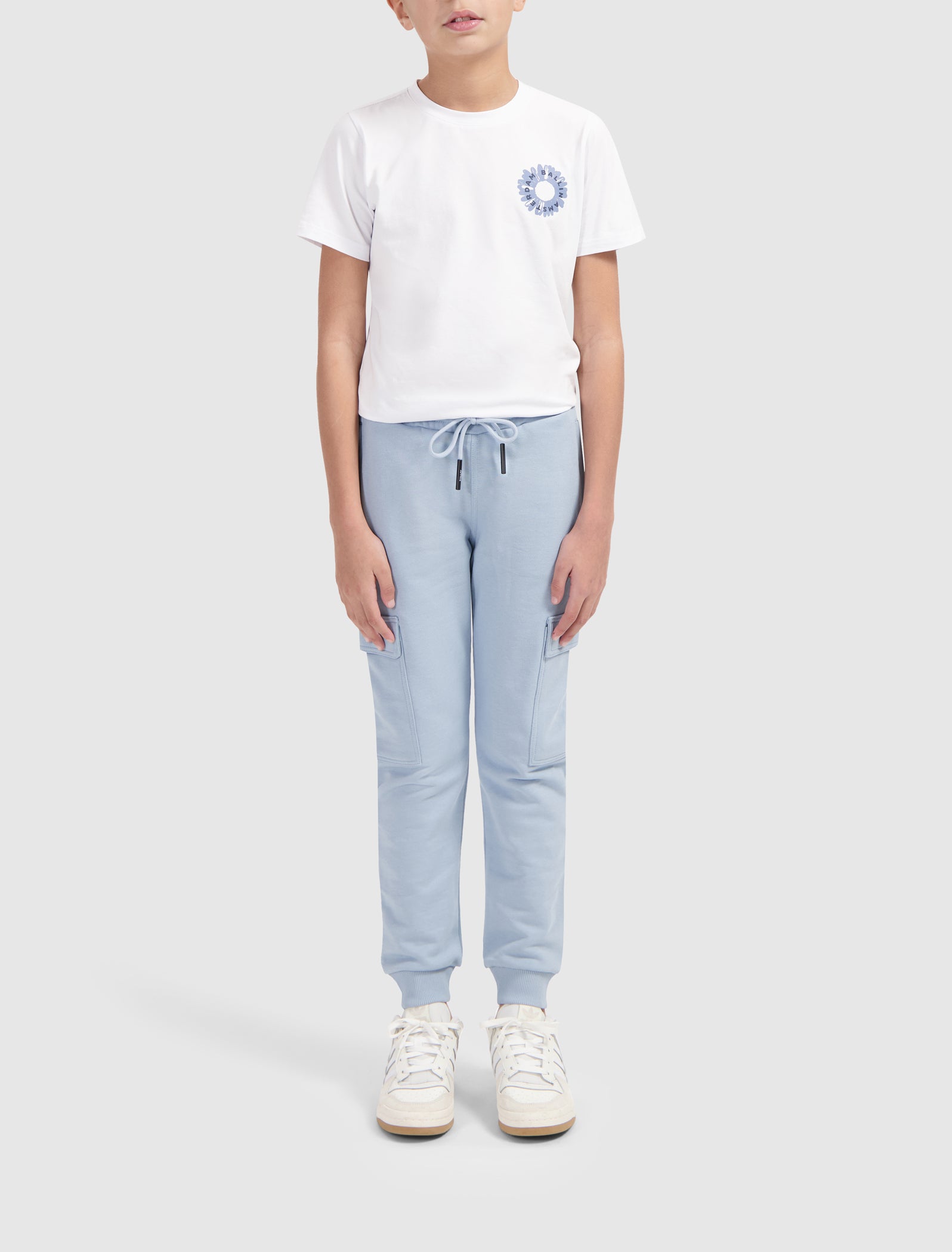 Junior Cargo Logo Sweatpants | Blue Grey