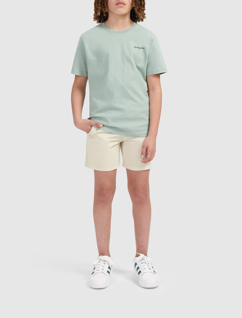 Junior Dual Line Logo Swim Shorts | Sand