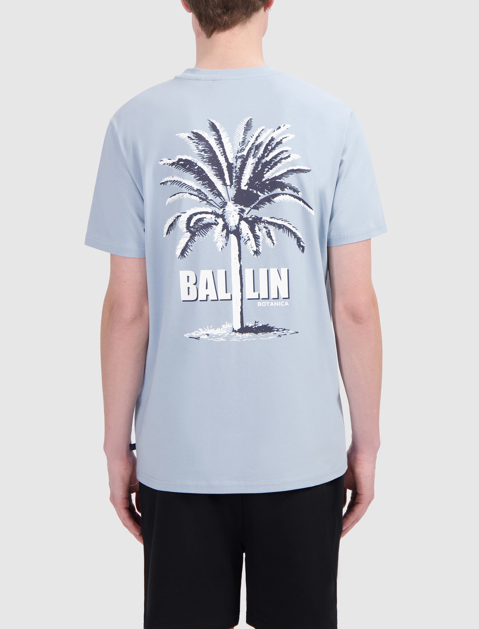 Dual-tone Palm T-shirt | Blue Grey