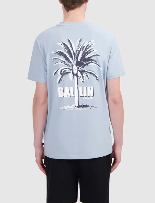 Dual-tone Palm T-shirt | Blue Grey