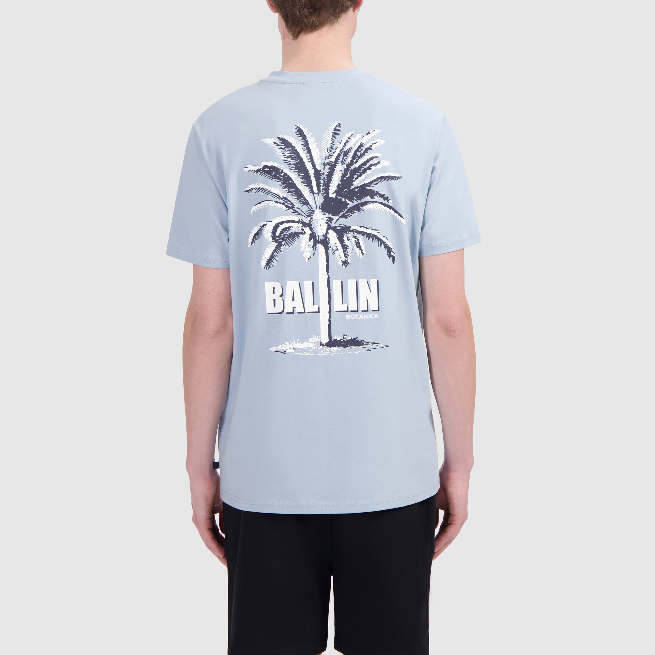 Dual-tone Palm T-shirt | Blue Grey
