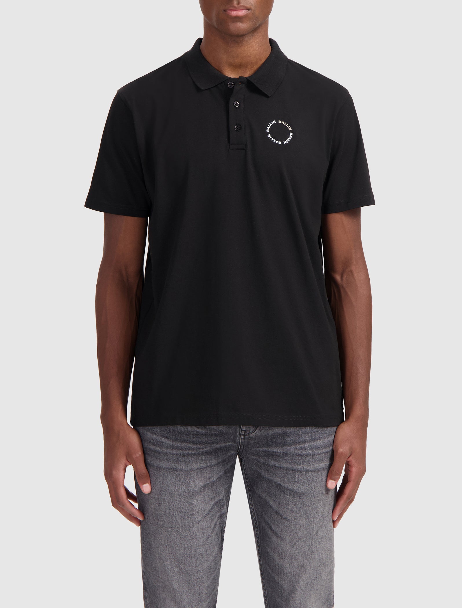 Circle Logo Polo | Black