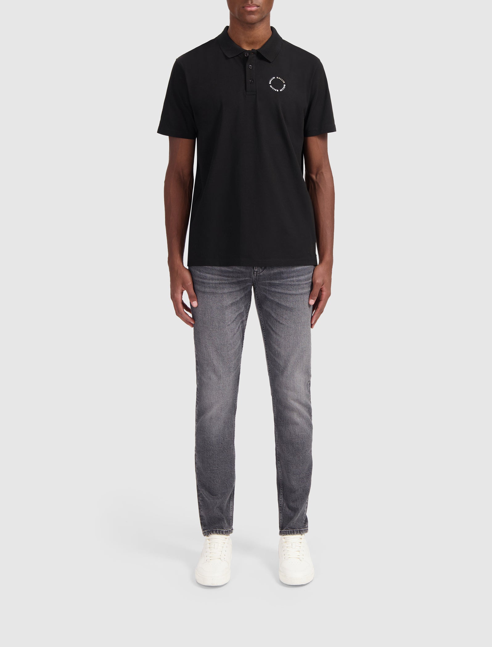 Circle Logo Polo | Black